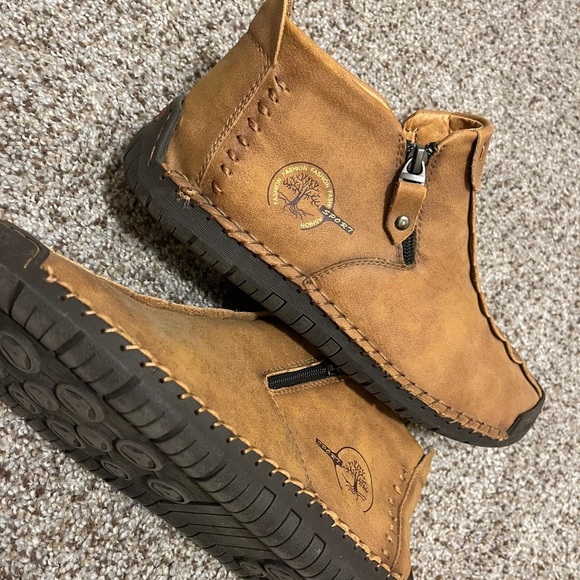 Kaegreel Vintage Hand Stitch Leather Casual Boots main image 5